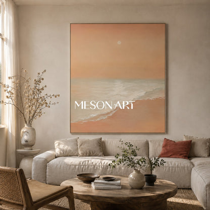 Large Landscape Oil Painting Large Landscape Canvas Art Wabi-Sabi Painting Landscape Wall Art