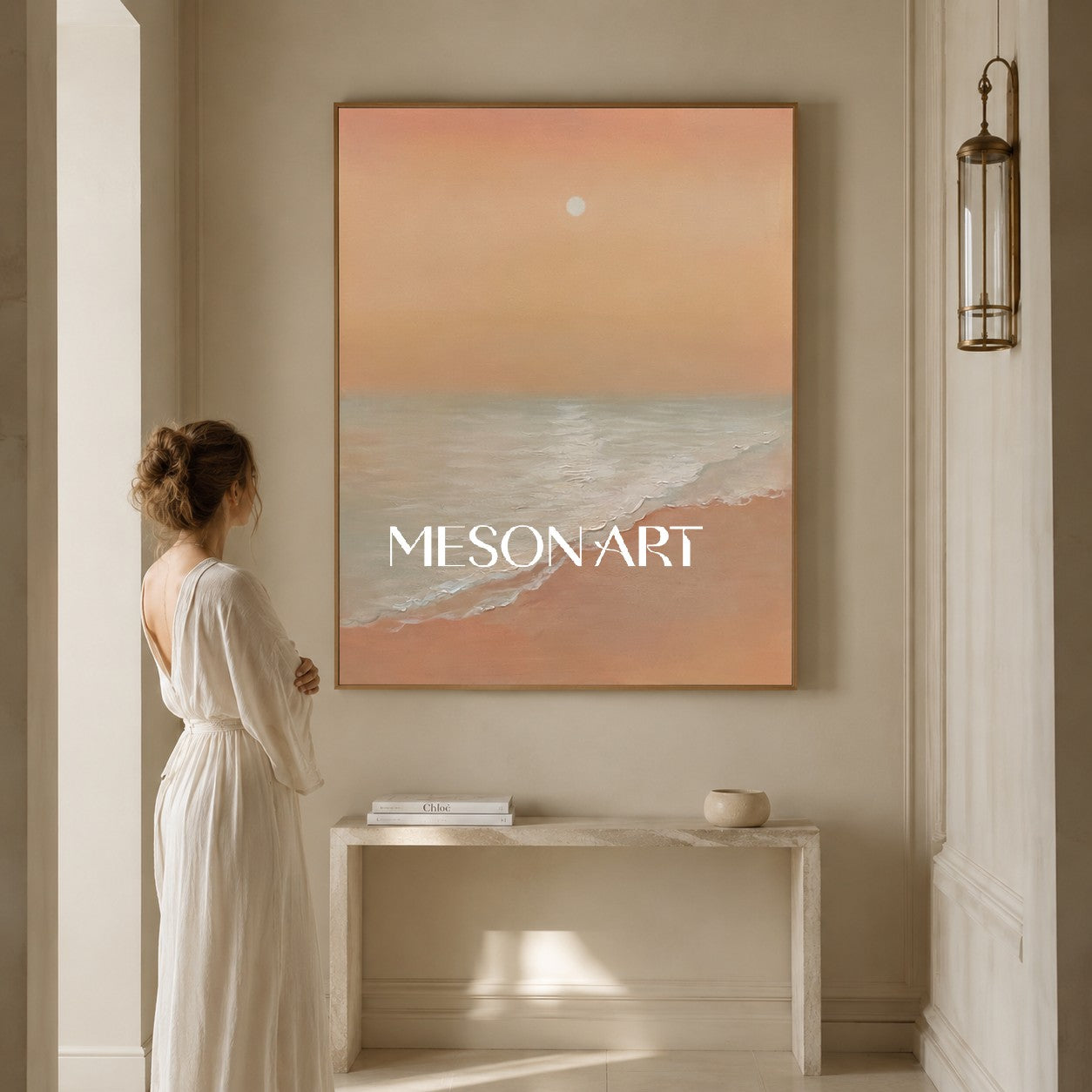 Large Landscape Oil Painting Large Landscape Canvas Art Wabi-Sabi Painting Landscape Wall Art