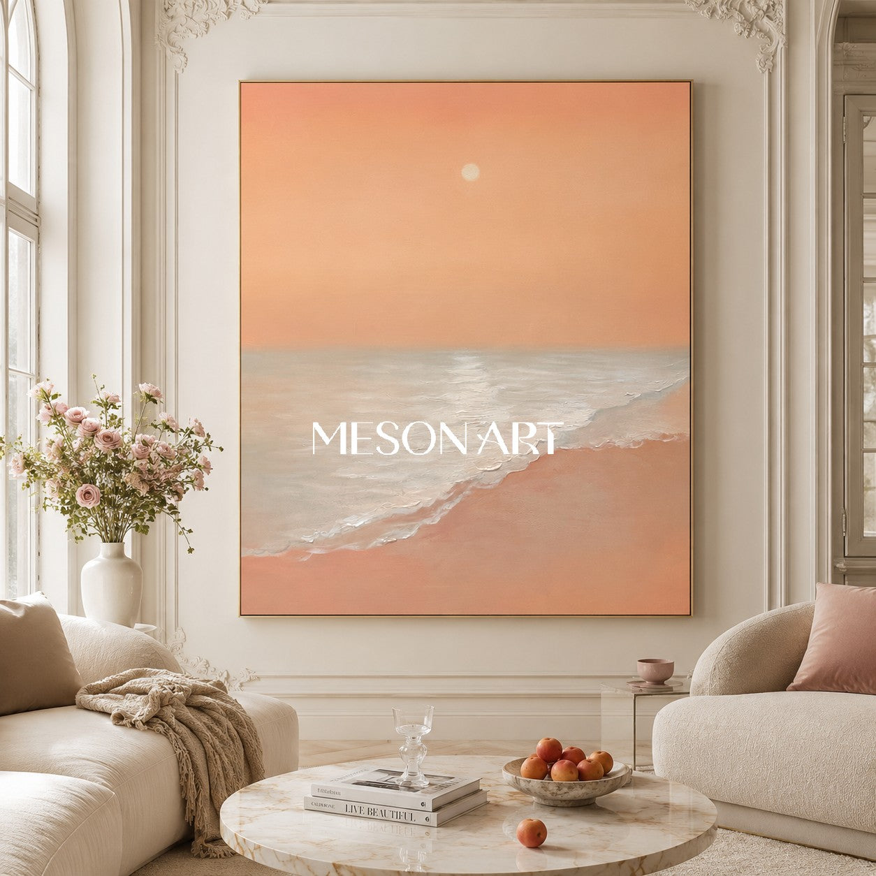 Large Landscape Oil Painting Large Landscape Canvas Art Wabi-Sabi Painting Landscape Wall Art