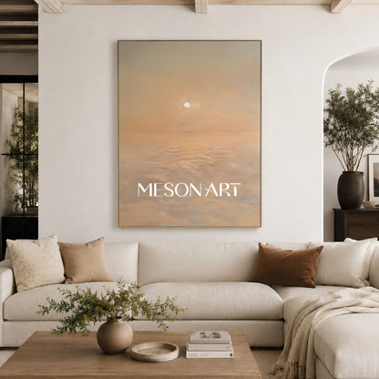Sunrise Landscape Oil Painting Large Landscape Canvas Art WabiSabi Painting Large Landscape Wall Art