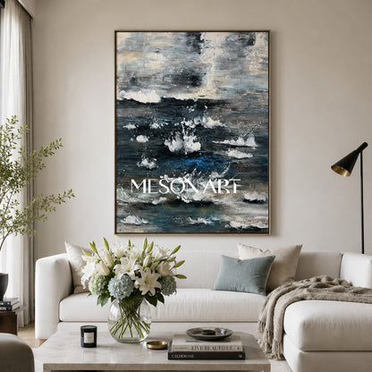 Large Landscape Art Large Landscape 3D Texture Wall Painting Landscape Oil Painting Wabi Sabi Art