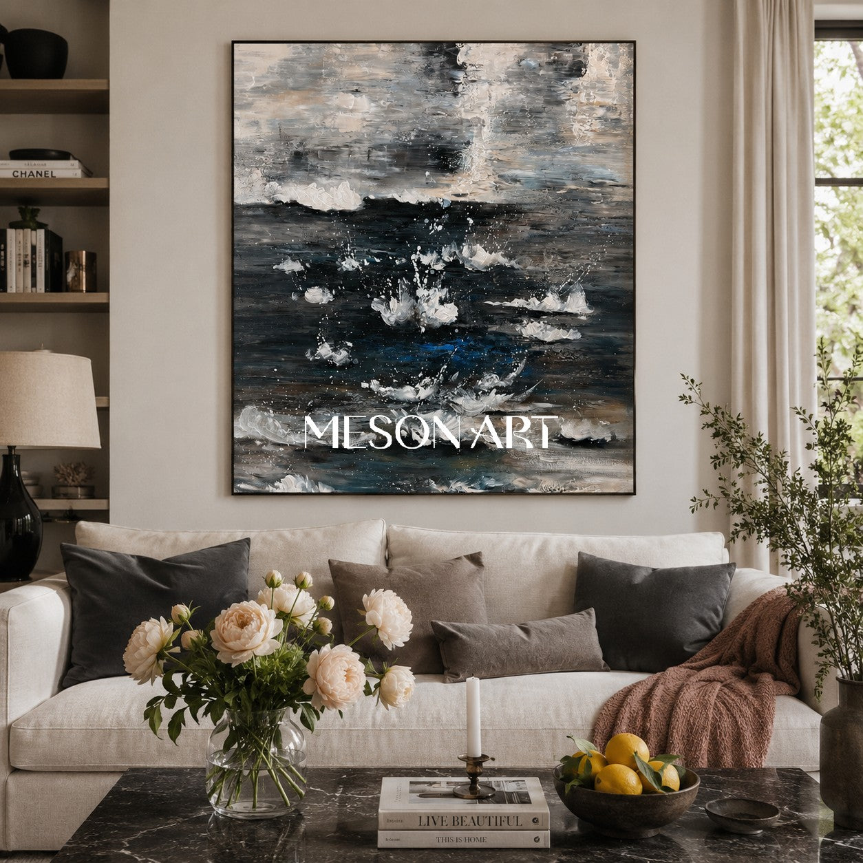 Large Landscape Art Large Landscape 3D Texture Wall Painting Landscape Oil Painting Wabi Sabi Art