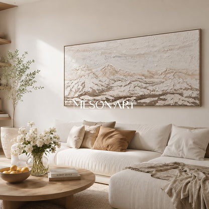 Large Gray 3D Abstract Painting Gray Textured Wall Art Wabi-Sabi Decorating Ideas