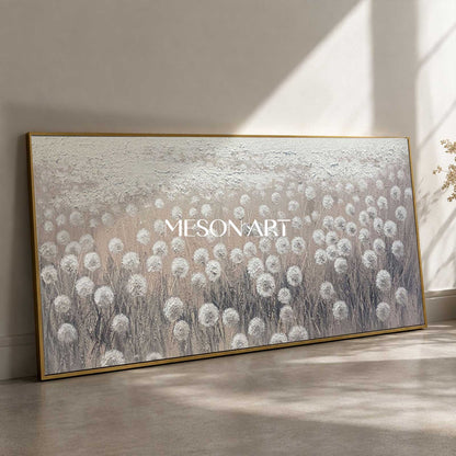 Wabi-Sabi Oil Painting Wabi-Sabi Wall Art Large Textured Canvas Painting Panoramic Plant Decorative Painting