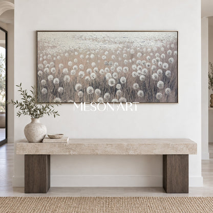 Wabi-Sabi Oil Painting Wabi-Sabi Wall Art Large Textured Canvas Painting Panoramic Plant Decorative Painting