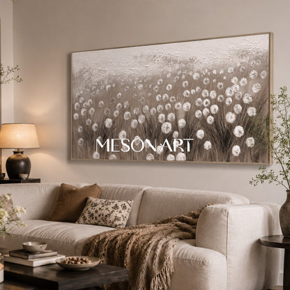 Wabi-Sabi Oil Painting Wabi-Sabi Wall Art Large Textured Canvas Painting Panoramic Plant Decorative Painting