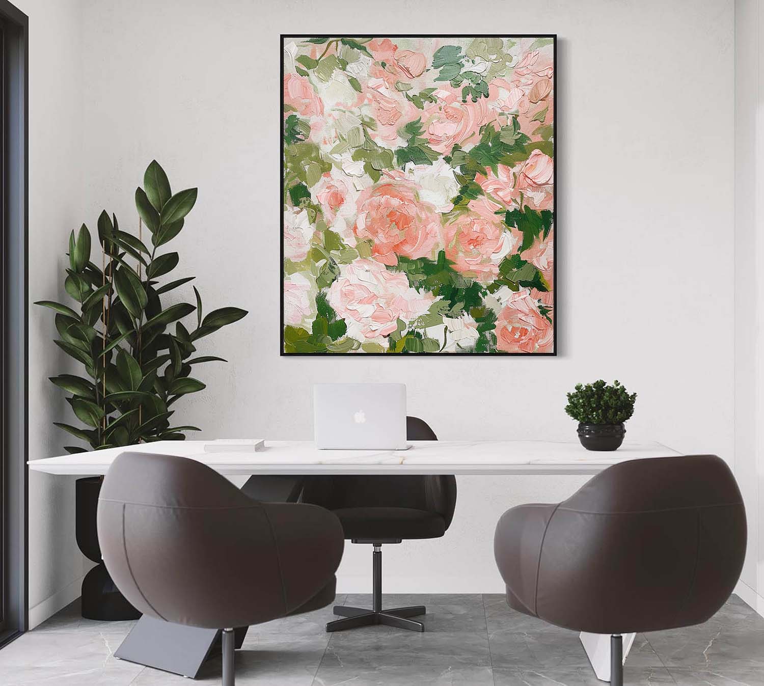 Large Contemporary Flowers Texture Oil Painting for Sale Flowers Abstract Canvas Wall Art Decor