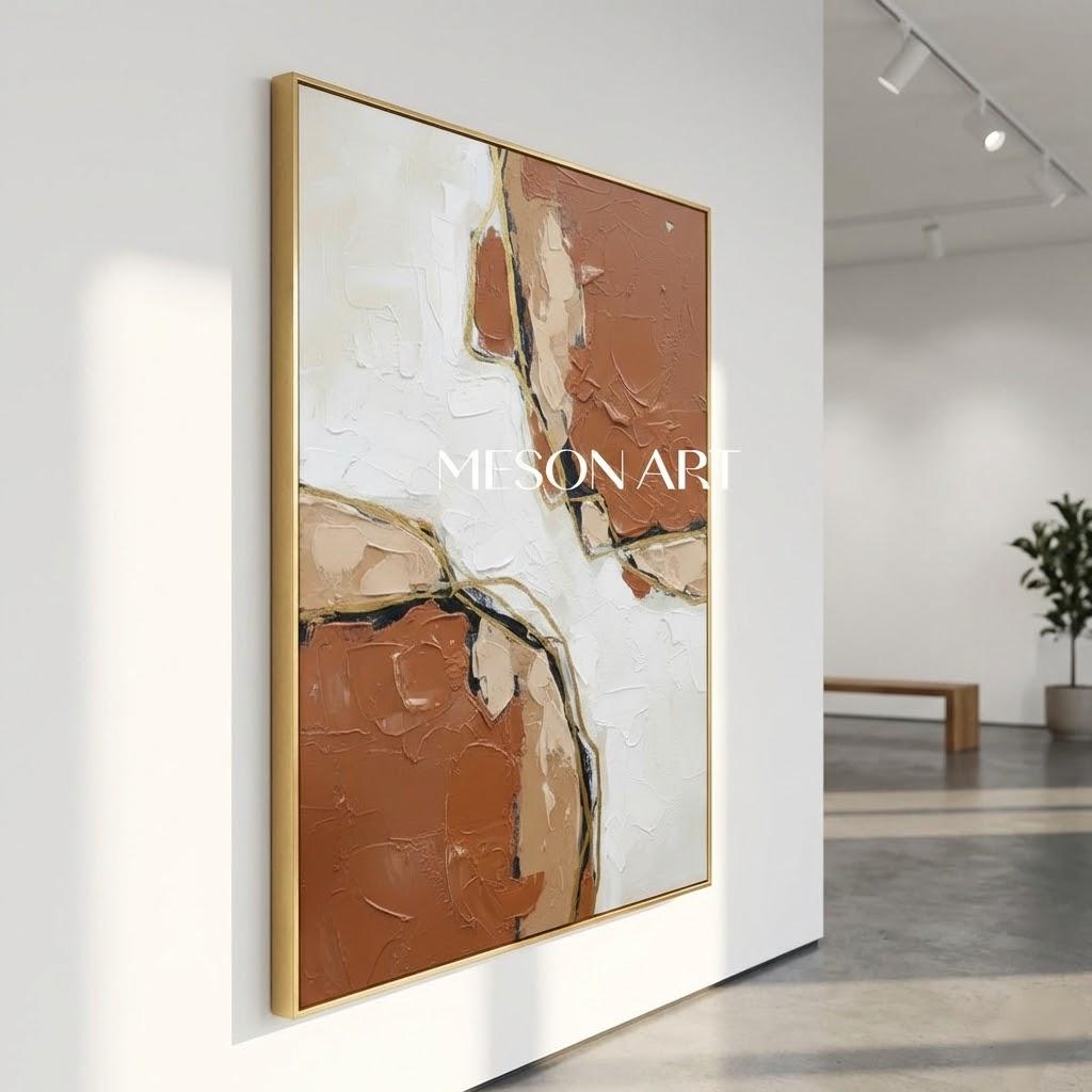 Modern Boho Painting Entryway Wall Art Textured Impasto Boho Art Canvas