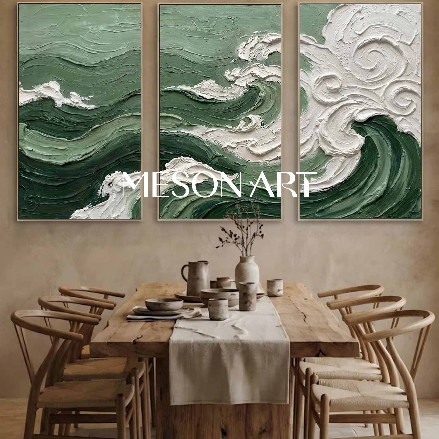 3 Piece Wall Art Triptych Canvas Art Above Sofa Triptych Wall Art