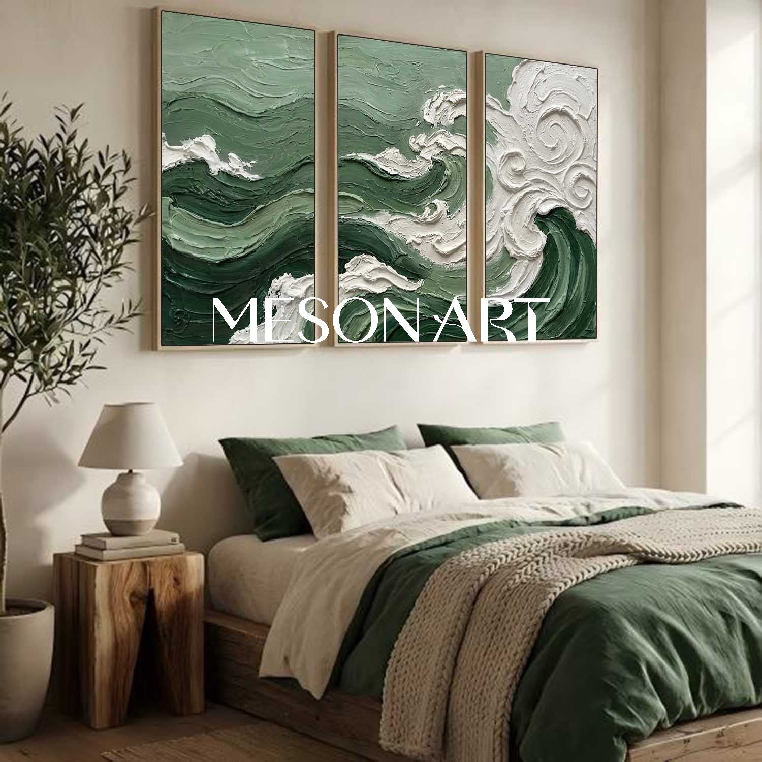 3 Piece Wall Art Triptych Canvas Art Above Sofa Triptych Wall Art