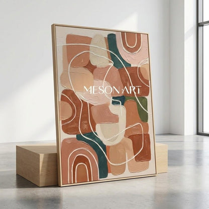 Boho Rainbow Wall Art Abstract Arch Canvas Painting Eclectic Home Decor