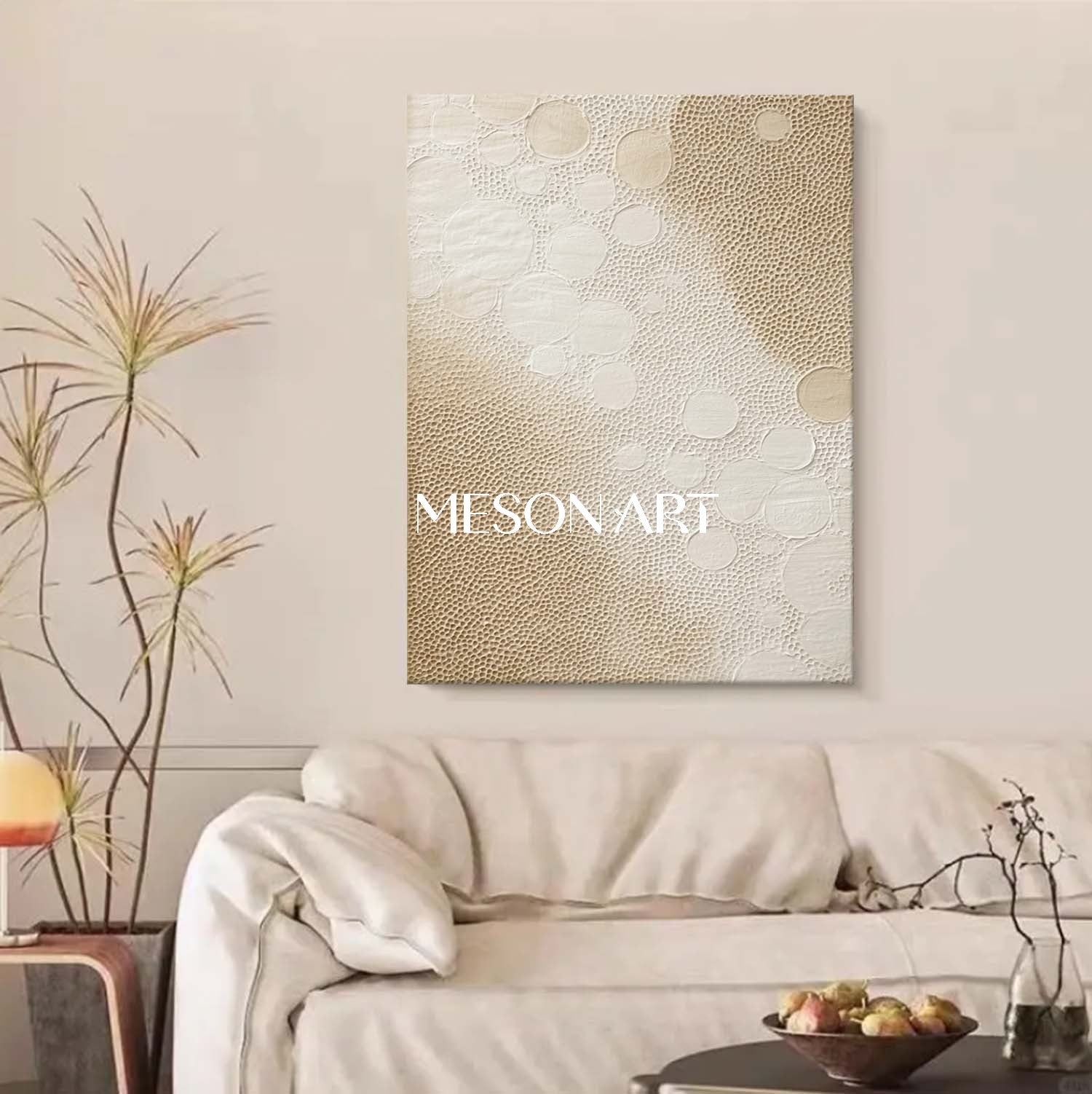 Textured Boho Wall Decor – Handmade Canvas for Bedrooms & Offices