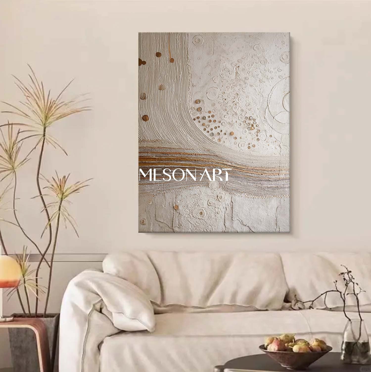 Boho Wall Art – Eclectic Handmade Art Canvas for Modern Living Room Spaces
