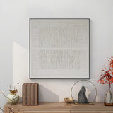 White Plaster Abstract Art White Abstract 3D Textured Wall Art Wabi-Sabi Abstract Painting Plaster Painting