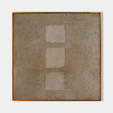Wabi-Sabi Wall Art Brown Textured Acrylic Abstract Canvas Painting Earth Tone Minimalist Art