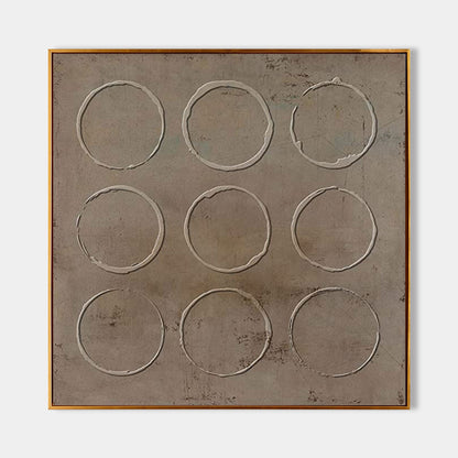 Brown minimalist painting brown wall art 3d texture painting brown abstract art brown circle wall art Brown abstract painting on canvas