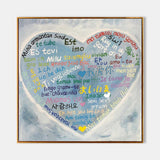 Custom Text Love Canvas Art Texture Love Painting 3D Love Decorative Painting
