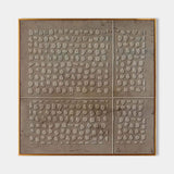 3D heavy texture brown wall art a pair brown abstract art canvas brown minimalist painting Wabi-Sabi Wall Art