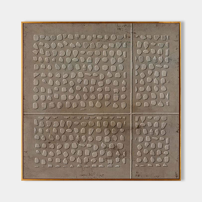 3D heavy texture brown wall art a pair brown abstract art canvas brown minimalist painting Wabi-Sabi Wall Art