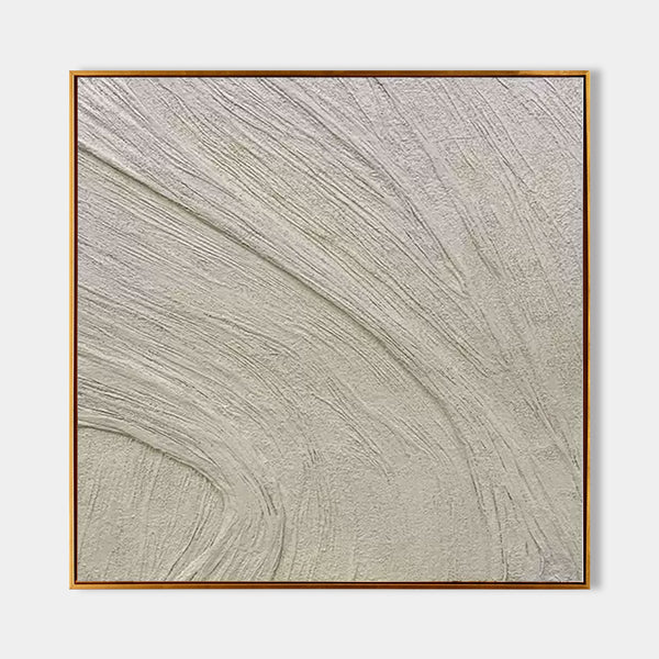 White 3D Abstract Art White Plaster Art White 3D Textured Canvas Painting White Minimalist Paintings