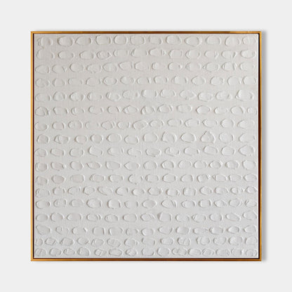 White 3D Minimalist Abstract Art White 3D Textured Abstract Painting White Plaster Abstract Wall Art