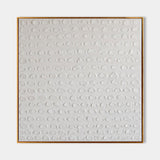 White 3D Minimalist Abstract Art White 3D Textured Abstract Painting White Plaster Abstract Wall Art