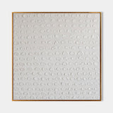 White 3D Minimalist Abstract Art White 3D Textured Abstract Painting White Plaster Abstract Wall Art