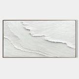 Oversized White 3D Abstract Art Plaster Wall Art 3D Textured Wall Art Living Room Wall Painting