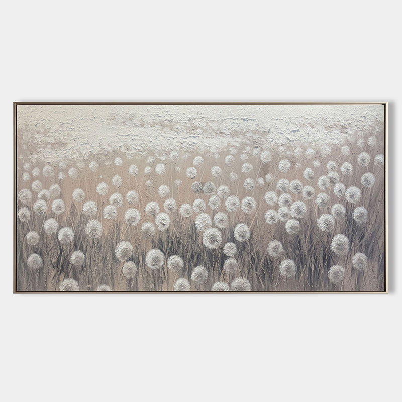 Wabi-Sabi Oil Painting Wabi-Sabi Wall Art Large Textured Canvas Painting Panoramic Plant Decorative Painting