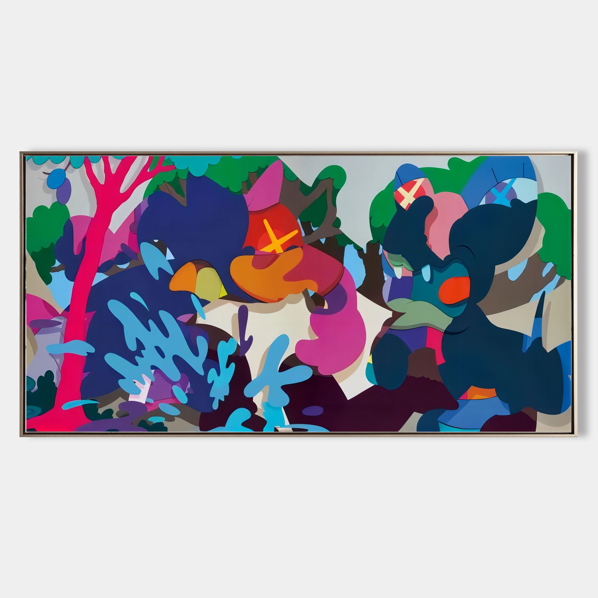 Large Pop Art Large Pop Painting Colorful Pop Painting Large Kaws Painting Large Kaws Pop Wall Art