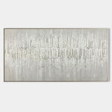 Oversized Gray 3D Abstract Canvas Painting Minimalist Art 3D Plaster Art Gray Textured Wall Painting