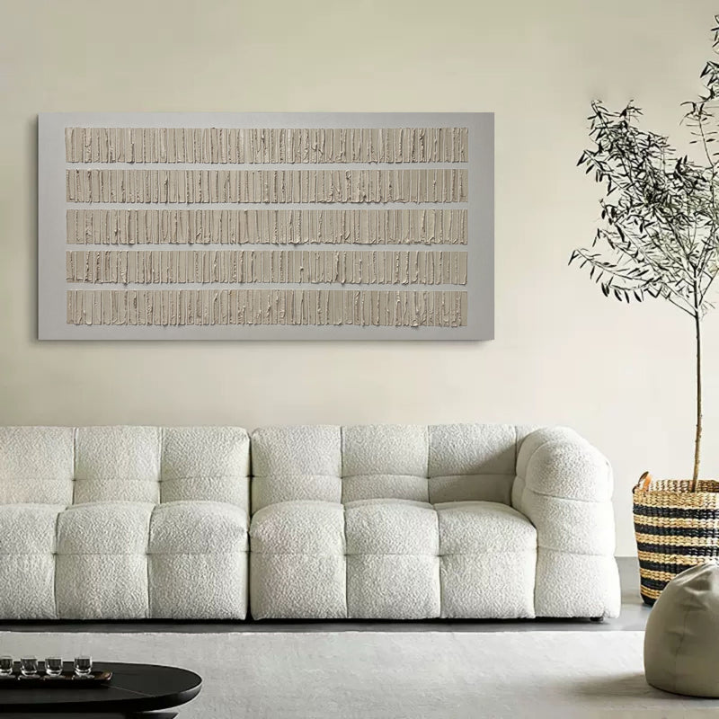 Large Brown and Gray 3D Abstract Painting Brown Textured Canvas Art WabiSabi Wall Art Minimalist Art