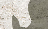 White Horse Acrylic Painting Modern Horse Home Decor Wabi-Sabi Wall Art Horse Minimalist Art