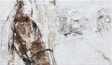 White Horse Oil Painting Textured Horse Canvas Wabi Sabi Wall Art Contemporary Horse Home Decor
