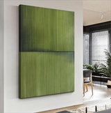 Large Green Minimalist Abstract Paintings Green 3D Textured Abstract Canvas Art 3D Plaster Wall Art