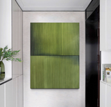 Large Green Minimalist Abstract Paintings Green 3D Textured Abstract Canvas Art 3D Plaster Wall Art