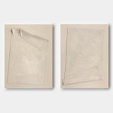 Wabi-Sabi Abstract Painting Set of 2 Minimalist Abstract Textured Wall Art Set of 2