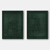 Large Green 3D Abstract Art Wabi-Sabi Wall Art Textured Wall Art Minimalist canvas Painting Set of 2