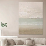 Abstract Cloud and Sea Landscape Painting Wabi Sabi Mural Minimalist Canvas Art Living Room Painting