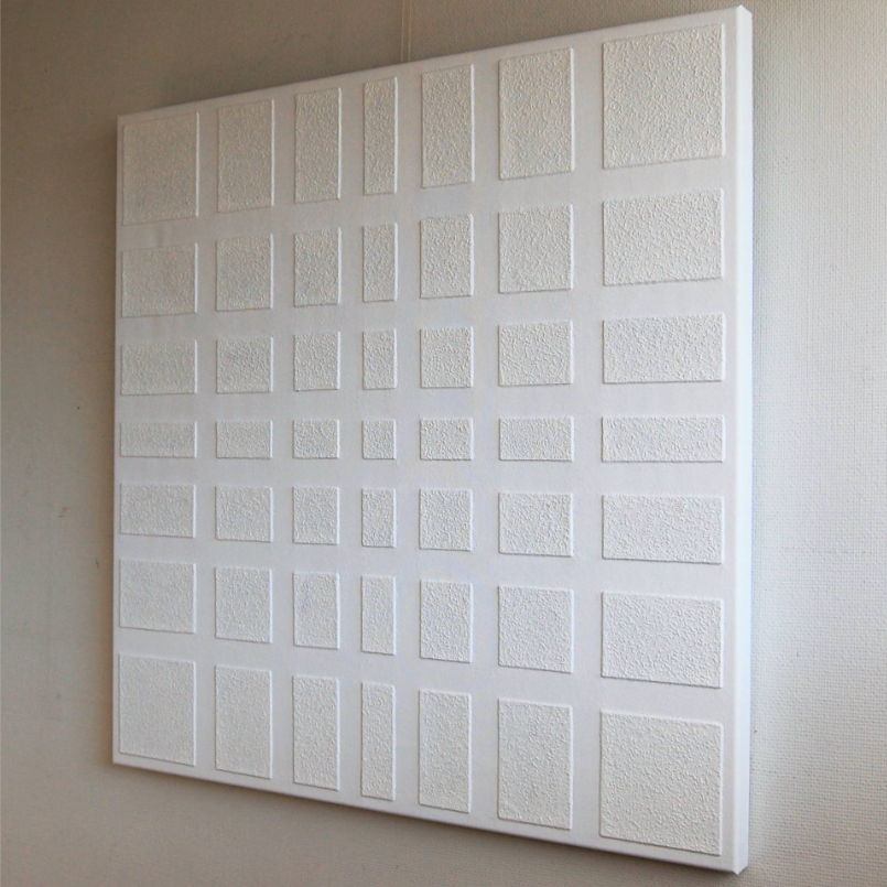 3D White Textured Art Canvas Set of 2 White Minimalist Wall Art White Abstract Oil Painting Set of 2