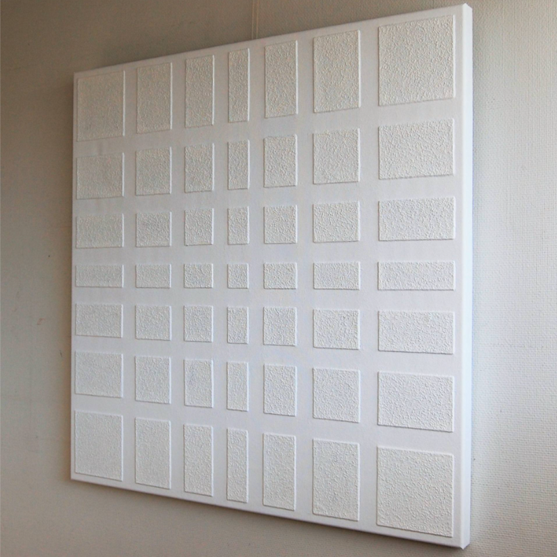3D White Textured Art Canvas Set of 2 White Minimalist Wall Art White Abstract Oil Painting Set of 2