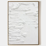 White 3D Abstract Art White Minimalist Abstract Painting White Textured Wall Art White Plaster Art