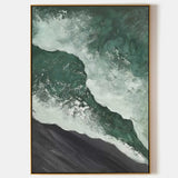 Green 3D Textured Wall Painting Green 3D Minimalist Canvas Art 3D Plaster Art Green Oil Painting