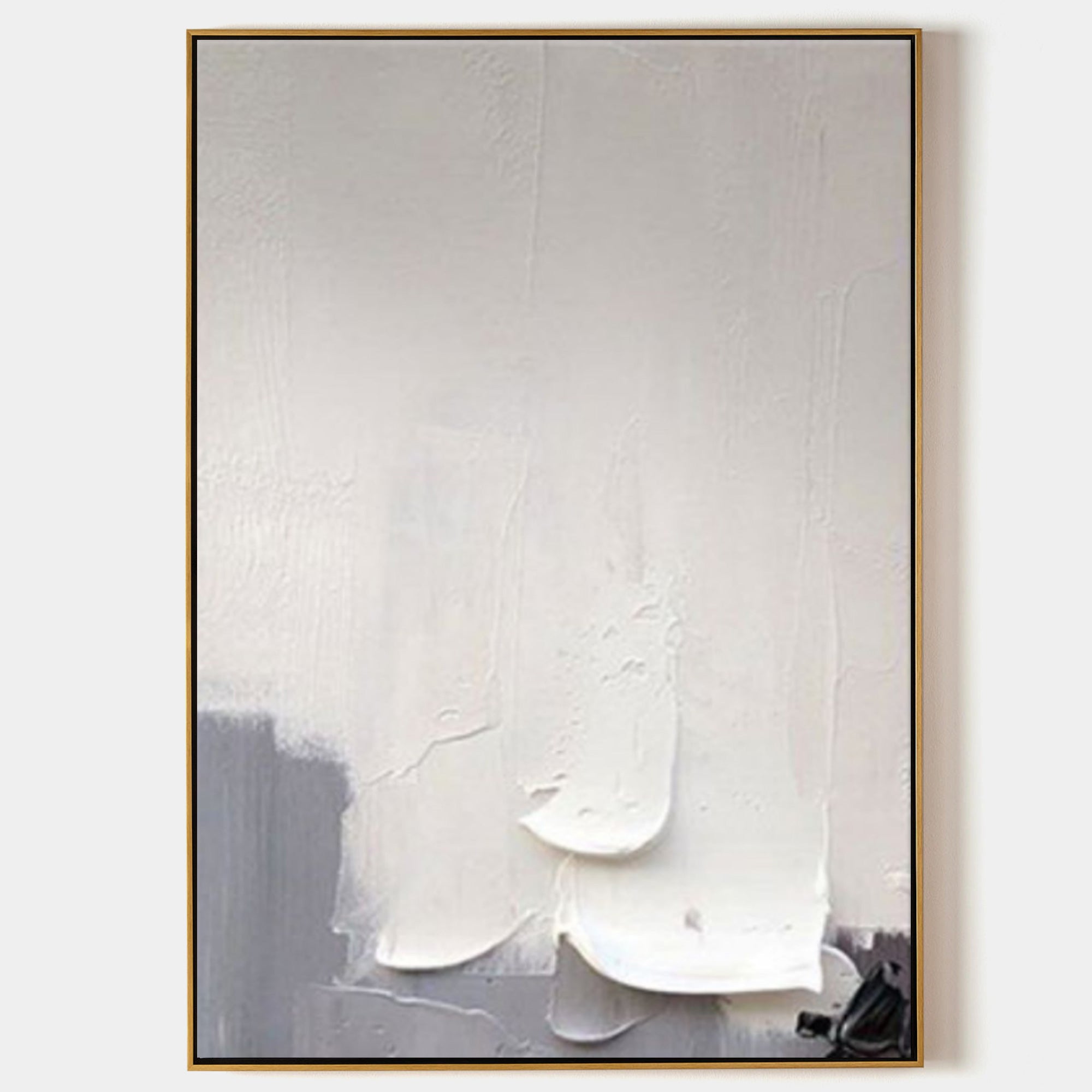 White 3D Minimalist abstract Art White 3D Abstract Art White 3D Textured Painting White Plaster Art