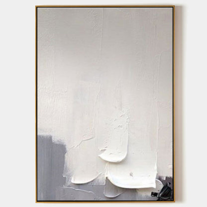 White 3D Minimalist abstract Art White 3D Abstract Art White 3D Textured Painting White Plaster Art