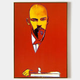 Lenin Pop Art Portrait Lenin Painting Colorful Portrait Painting Colorful Portrait Wall Art Famous Portrait Art