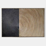 Large 3D Textured Abstract Canvas Art Brown and Black Textured Acrylic Painting Minimalist Wall Art