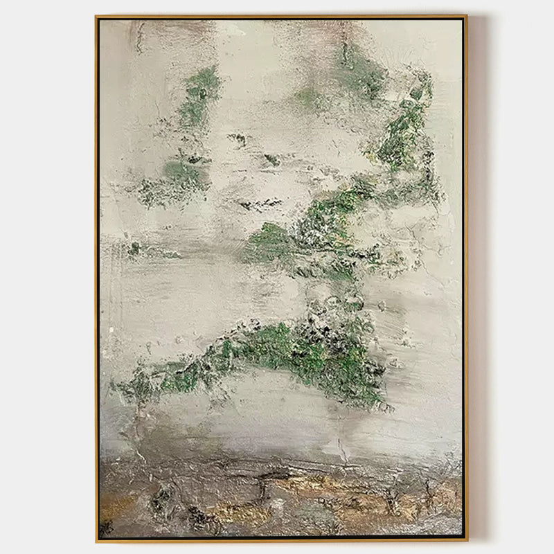 Gray abstract oil painting gray minimalism gray abstract wall art wabi-sabi home decor