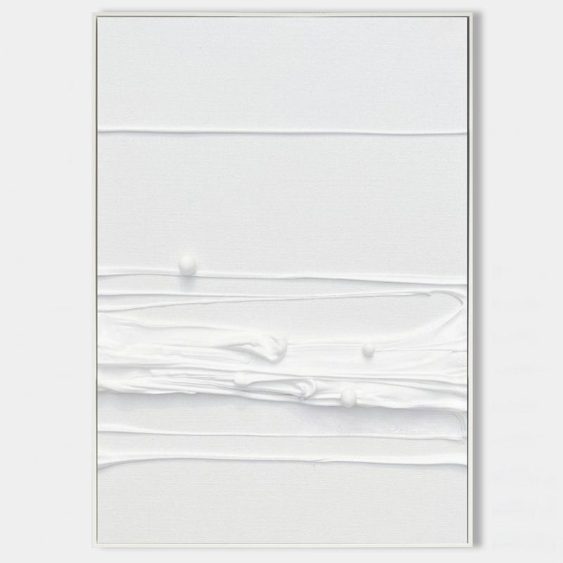 Large White 3D Abstract Art Textured Wall Art Plaster Wall Art Minimalist Art knife Painting on sale