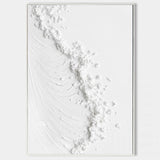 Large White 3D Abstract Art Textured Wall Art Plaster Wall Art Minimalist Art knife Painting on sale